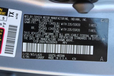 2022 Toyota Highlander Platinum AWD