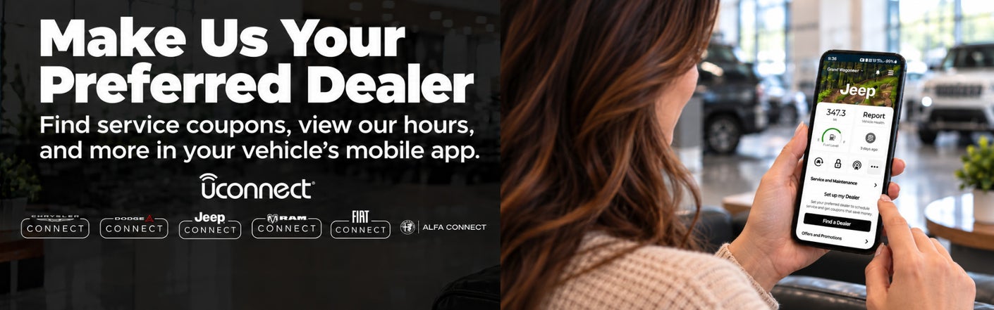 uconnect® make us your preferred dealer | Tom O'Brien CJDR - Indianapolis in Indianapolis IN