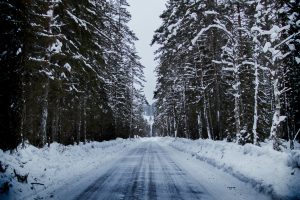 Snowy Road in Winter