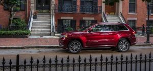 Red 2021 Jeep Grand Cherokee on Street