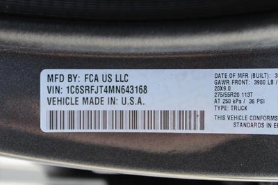 2021 RAM 1500 Laramie Crew Cab 4x4 5'7' Box