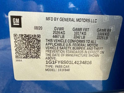 2020 Chevrolet Bolt EV FWD LT