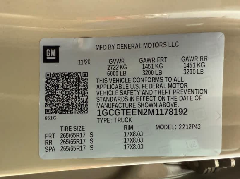 2021 Chevrolet Colorado 4WD Crew Cab Short Box ZR2