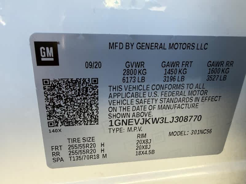 2020 Chevrolet Traverse AWD RS