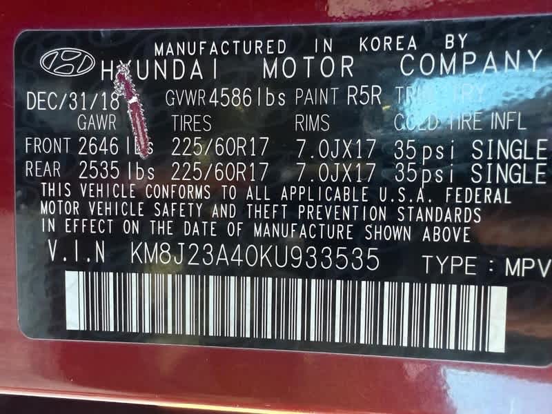 2019 Hyundai Tucson SE