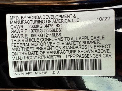 2022 Honda Accord Sport