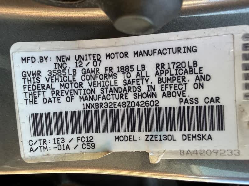 2008 Toyota Corolla S