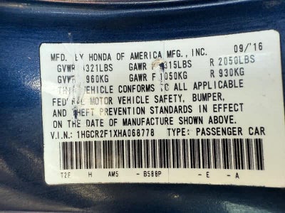 2017 Honda Accord Sport SE CVT