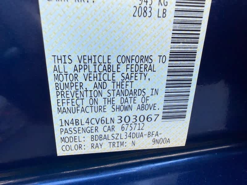 2020 Nissan Altima 2.5 SR Sedan