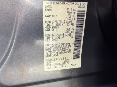 2020 Nissan Titan 4x4 Crew Cab PRO-4X