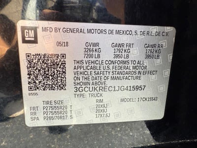 2018 Chevrolet Silverado 1500 4WD Crew Cab 143.5 LT w/1LT