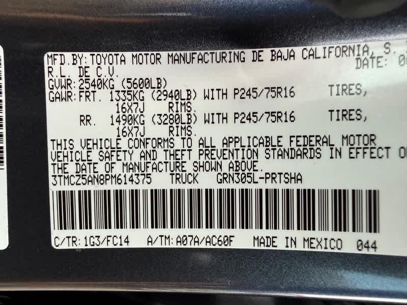 2023 Toyota Tacoma SR5 Double Cab 5 Bed V6 AT