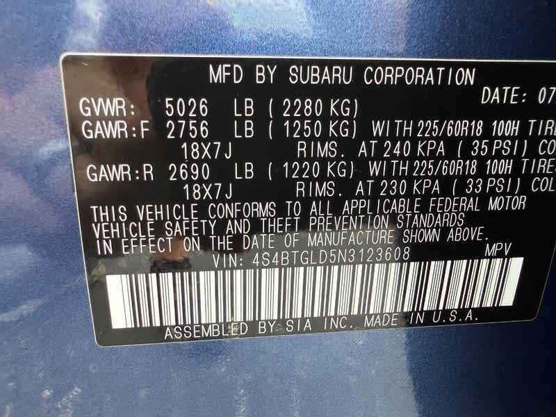 2022 Subaru Outback Onyx Edition XT CVT