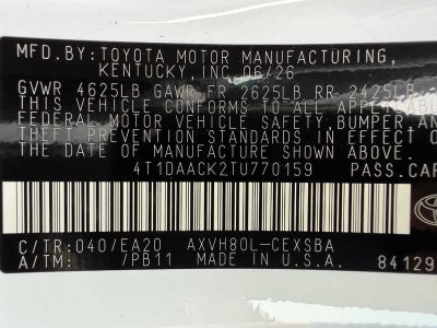 2026 Toyota Camry SE