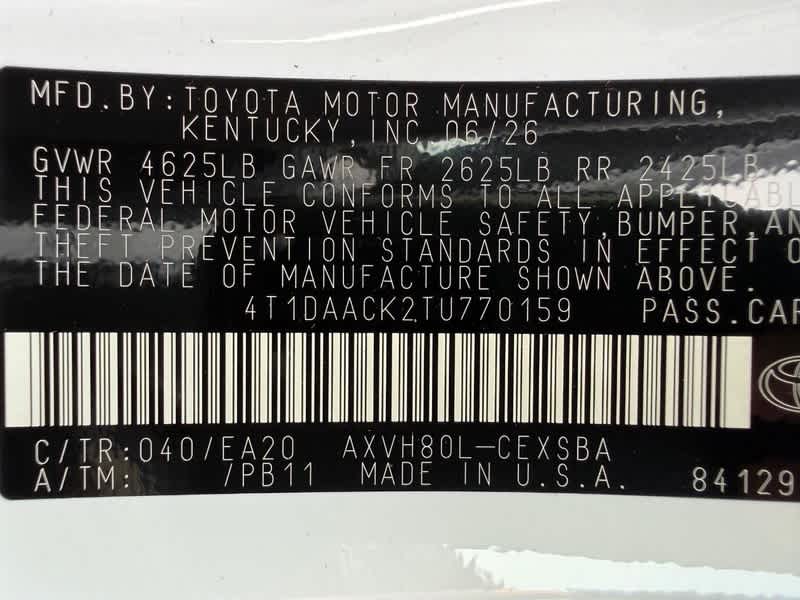 2026 Toyota Camry SE