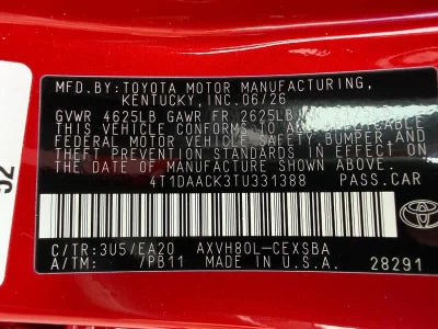 2026 Toyota Camry SE