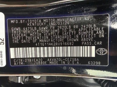 2024 Toyota Camry SE Auto