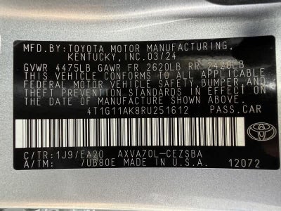 2024 Toyota Camry SE Auto