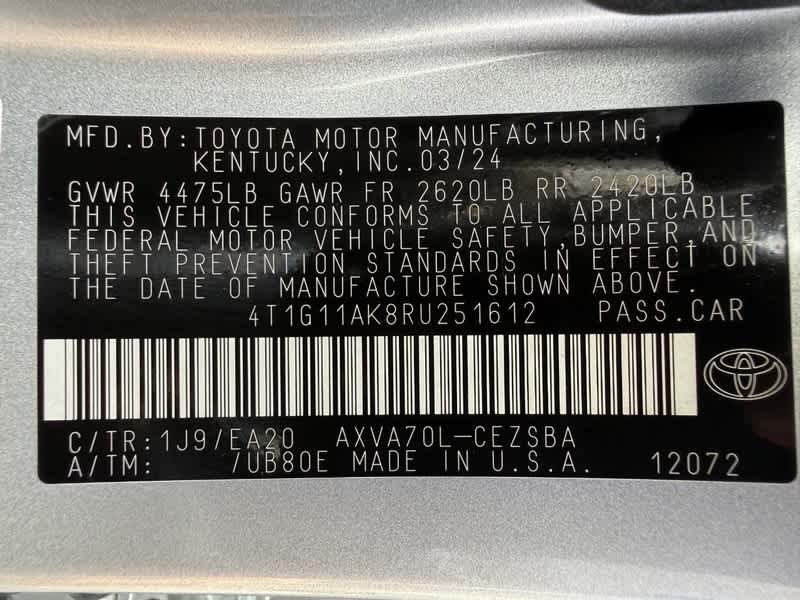 2024 Toyota Camry SE Auto