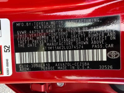 2020 Toyota Camry SE Auto
