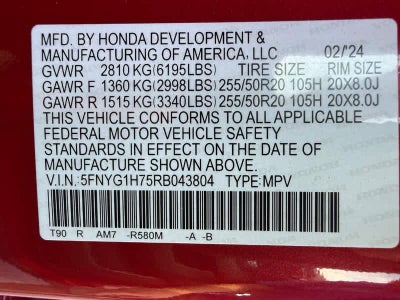 2024 Honda Pilot Touring AWD