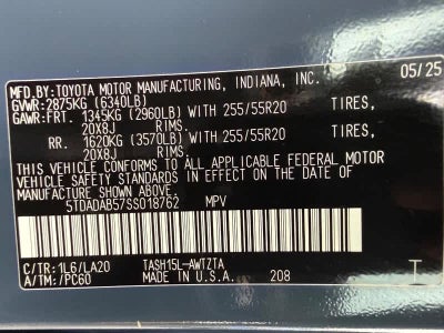 2025 Toyota Grand Highlander Hybrid MAX Platinum AWD