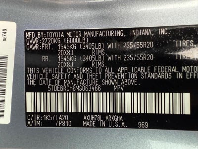 2021 Toyota Highlander Hybrid Platinum AWD