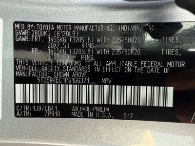 2023 Toyota Sienna Platinum FWD 7-Passenger