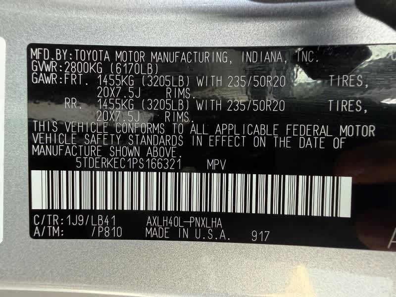 2023 Toyota Sienna Platinum FWD 7-Passenger