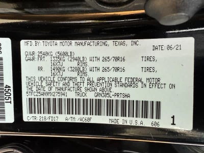 2021 Toyota Tacoma TRD Off Road Double Cab 5 Bed V6 AT