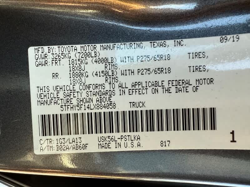 2020 Toyota Tundra Limited CrewMax 5.5 Bed 5.7L