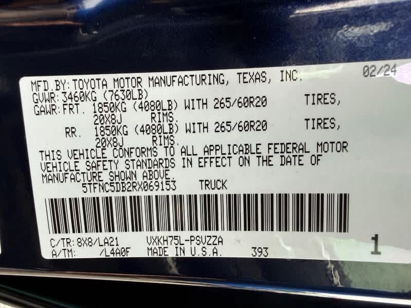 2024 Toyota Tundra Platinum Hybrid CrewMax 5.5 Bed