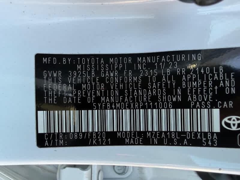 2024 Toyota Corolla LE CVT
