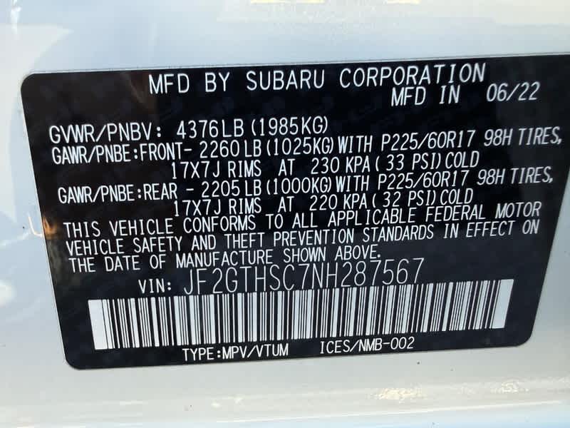 2022 Subaru Crosstrek Sport CVT