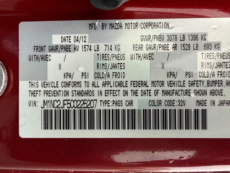 2012 Mazda Mazda MX-5 Miata 2dr Conv Auto Sport