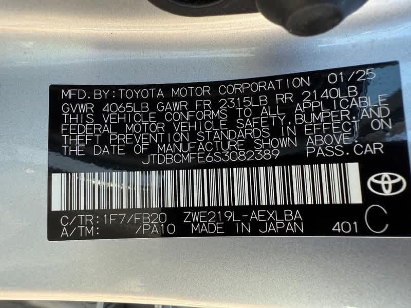 2025 Toyota Corolla Hybrid LE FWD