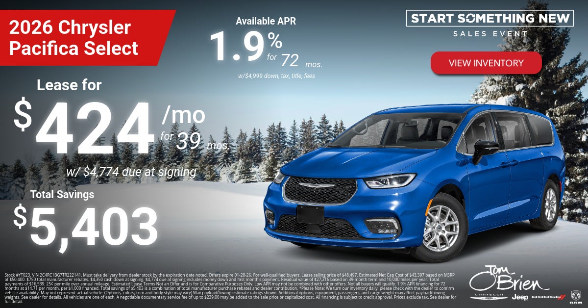 New Chrysler Pacifica Special Offer